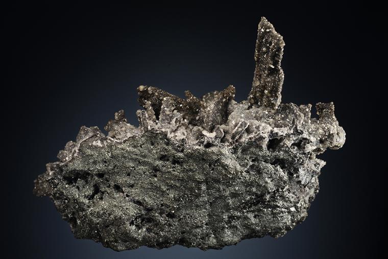 SMITHSONITE on TENNANTITE after CHALCOCITE (repaired)